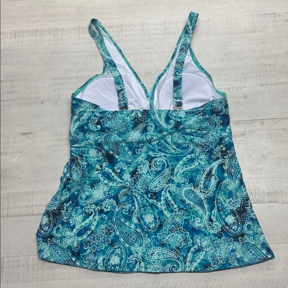 Yonique Plus Size Tummy Control Tankini Two Piece Bathing Suit Athletic Swimwear - Picture 8 of 10